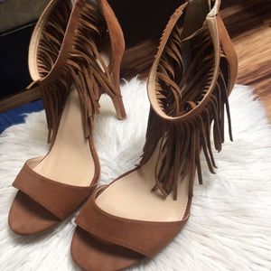 Brown Fringe Pumps